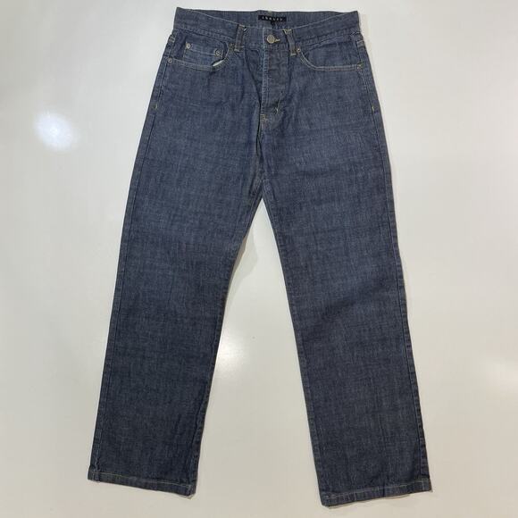 Theory Dark Blue Wash Straight-Leg Denim Button-Fly Jeans Men’s Size 30x28 - Picture 1 of 10